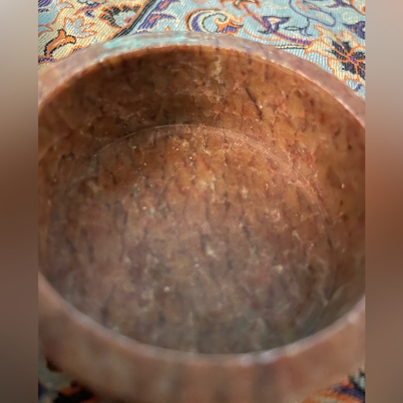 Vintage Pearl inlay and marble / stone jewel box - Picture 4 of 10